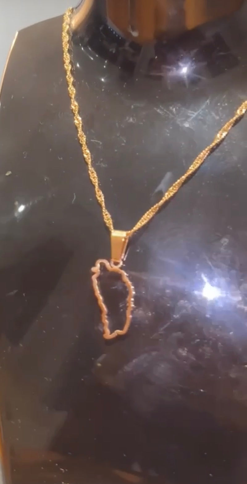Dominica Island Pendant & Necklace Set