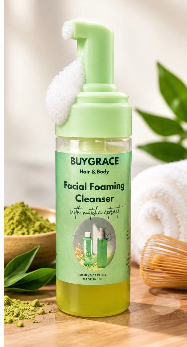 Facial Foaming Cleanser with (Matcha extract)